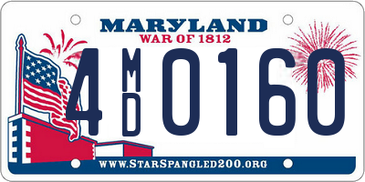 MD license plate 4MD0160