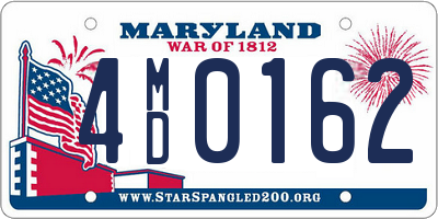 MD license plate 4MD0162