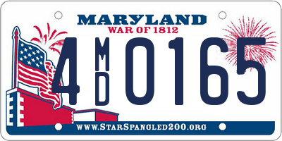 MD license plate 4MD0165