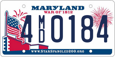 MD license plate 4MD0184