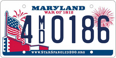 MD license plate 4MD0186