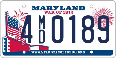 MD license plate 4MD0189