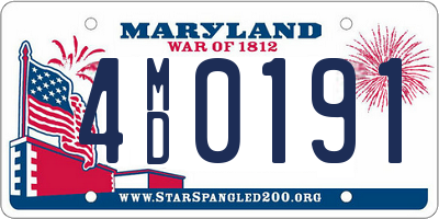 MD license plate 4MD0191