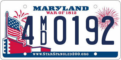 MD license plate 4MD0192