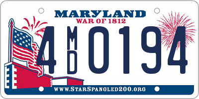 MD license plate 4MD0194