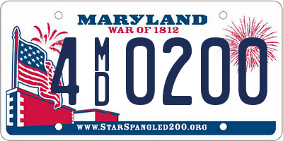 MD license plate 4MD0200