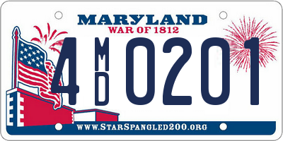 MD license plate 4MD0201