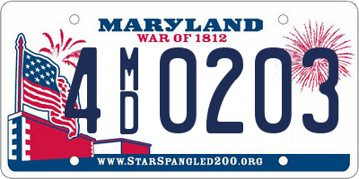 MD license plate 4MD0203