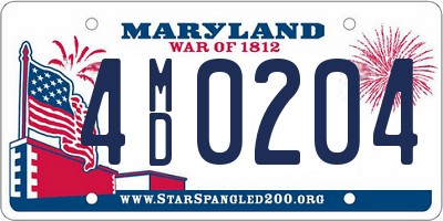 MD license plate 4MD0204