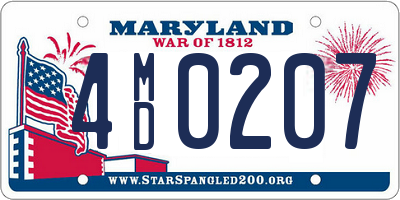 MD license plate 4MD0207