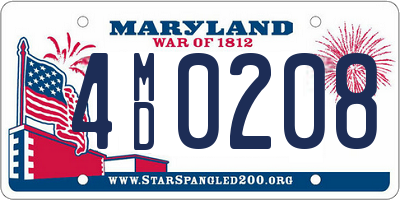 MD license plate 4MD0208