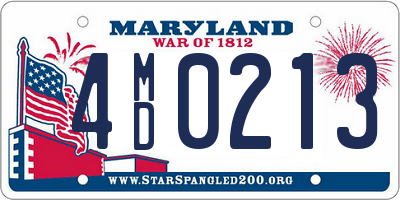 MD license plate 4MD0213