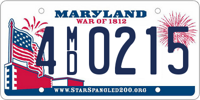 MD license plate 4MD0215