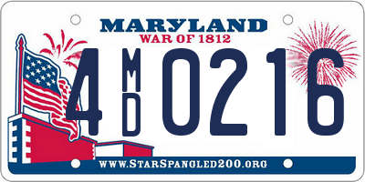 MD license plate 4MD0216