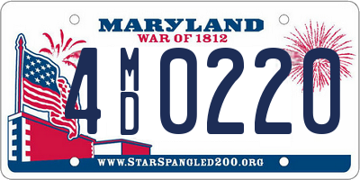 MD license plate 4MD0220