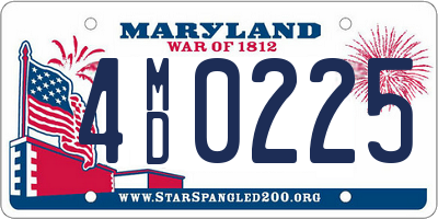 MD license plate 4MD0225