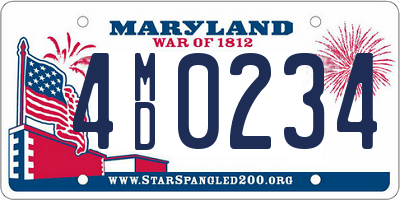 MD license plate 4MD0234