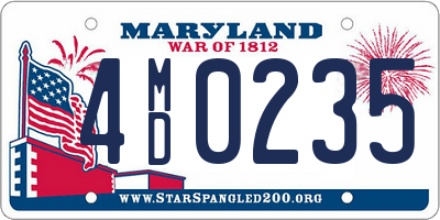 MD license plate 4MD0235