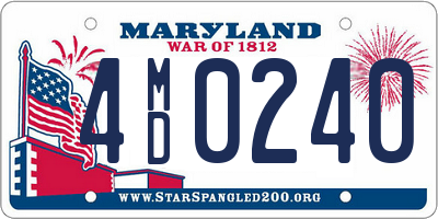 MD license plate 4MD0240