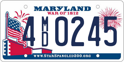 MD license plate 4MD0245