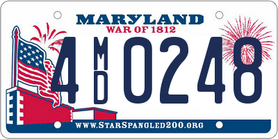 MD license plate 4MD0248