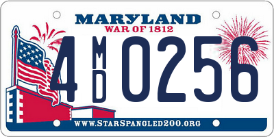 MD license plate 4MD0256