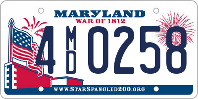 MD license plate 4MD0258