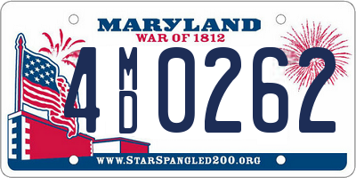 MD license plate 4MD0262