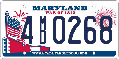 MD license plate 4MD0268