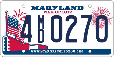 MD license plate 4MD0270