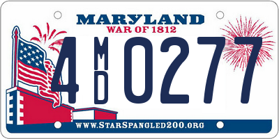 MD license plate 4MD0277