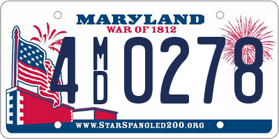 MD license plate 4MD0278