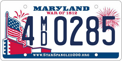 MD license plate 4MD0285