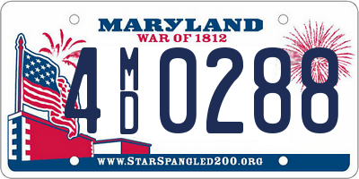 MD license plate 4MD0288