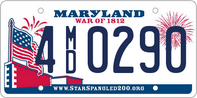 MD license plate 4MD0290