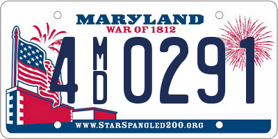 MD license plate 4MD0291