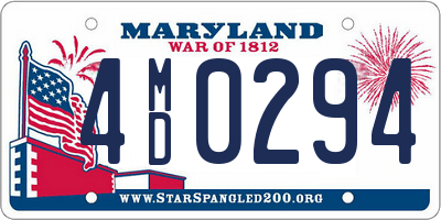 MD license plate 4MD0294