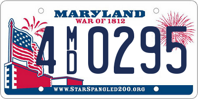 MD license plate 4MD0295