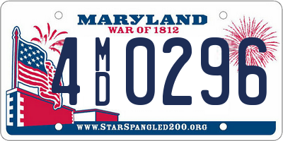 MD license plate 4MD0296