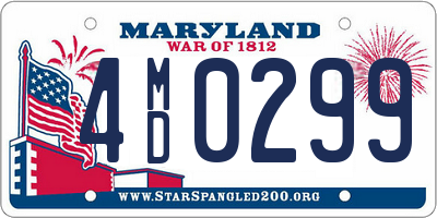 MD license plate 4MD0299