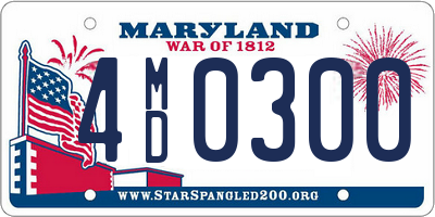 MD license plate 4MD0300