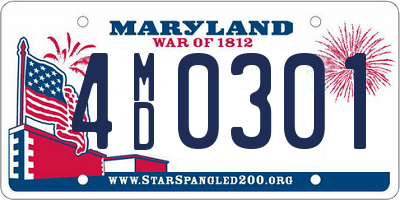 MD license plate 4MD0301