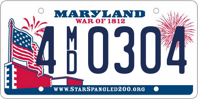 MD license plate 4MD0304