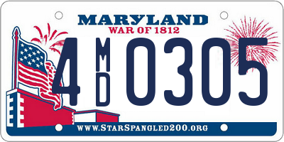 MD license plate 4MD0305