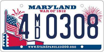 MD license plate 4MD0308