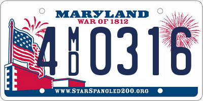 MD license plate 4MD0316