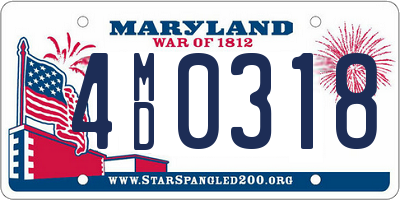 MD license plate 4MD0318