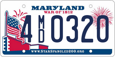 MD license plate 4MD0320