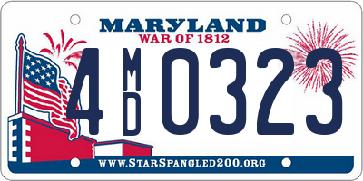 MD license plate 4MD0323