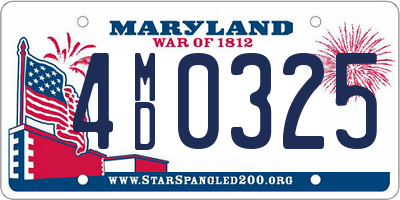 MD license plate 4MD0325